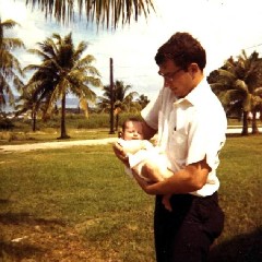 Ron McDougal; baby Katherine (Kat) McDougal Wheeler McCandless